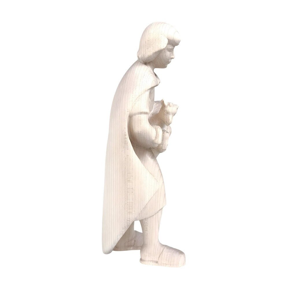 Shepherd with Lamb in Maple Wood