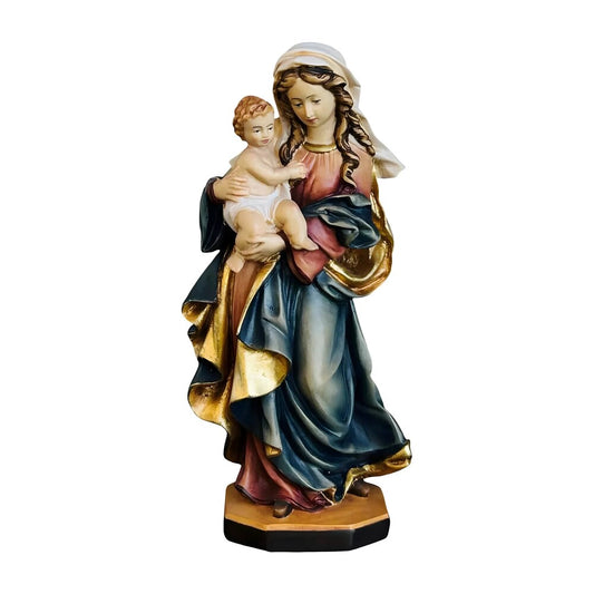 Statue Our Lady of Reverence carved in Val Gardena Wood