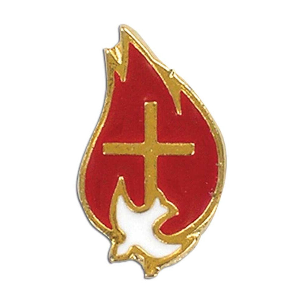 Dove & Flame Lapel Pin