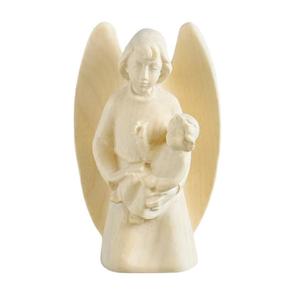 Guardian Angel with Child Hand-carved in Maple Wood