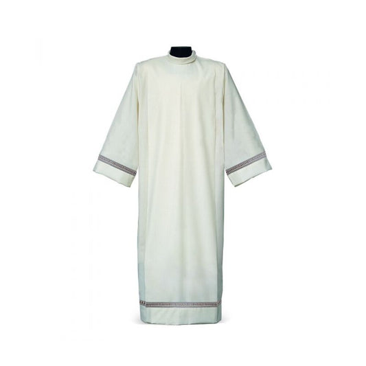 Gigliuccio Alb with Single Embroidered Band