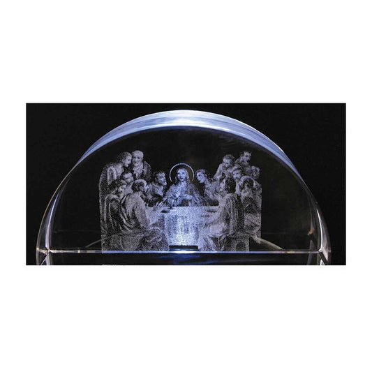 Laser Engraved Crystal Last Supper