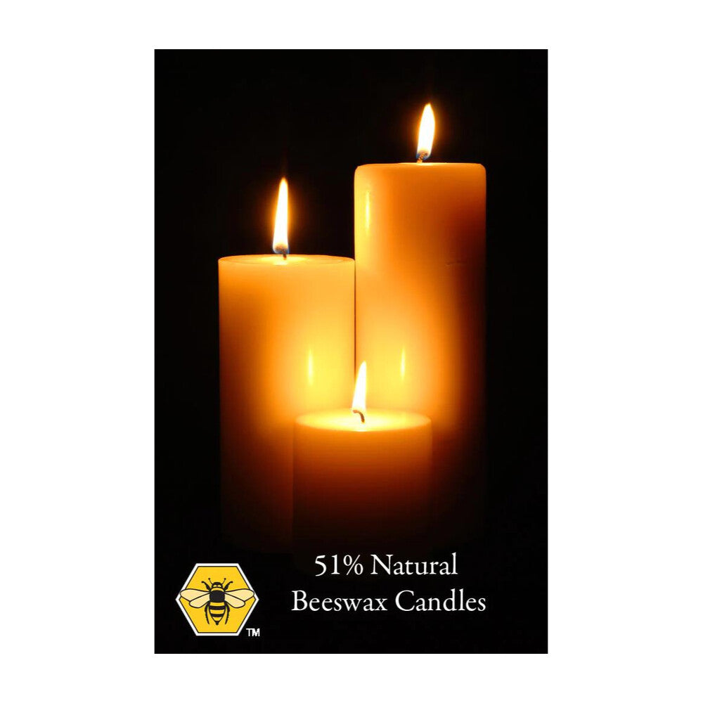 7/8" Diameter 51% Beeswax Candles