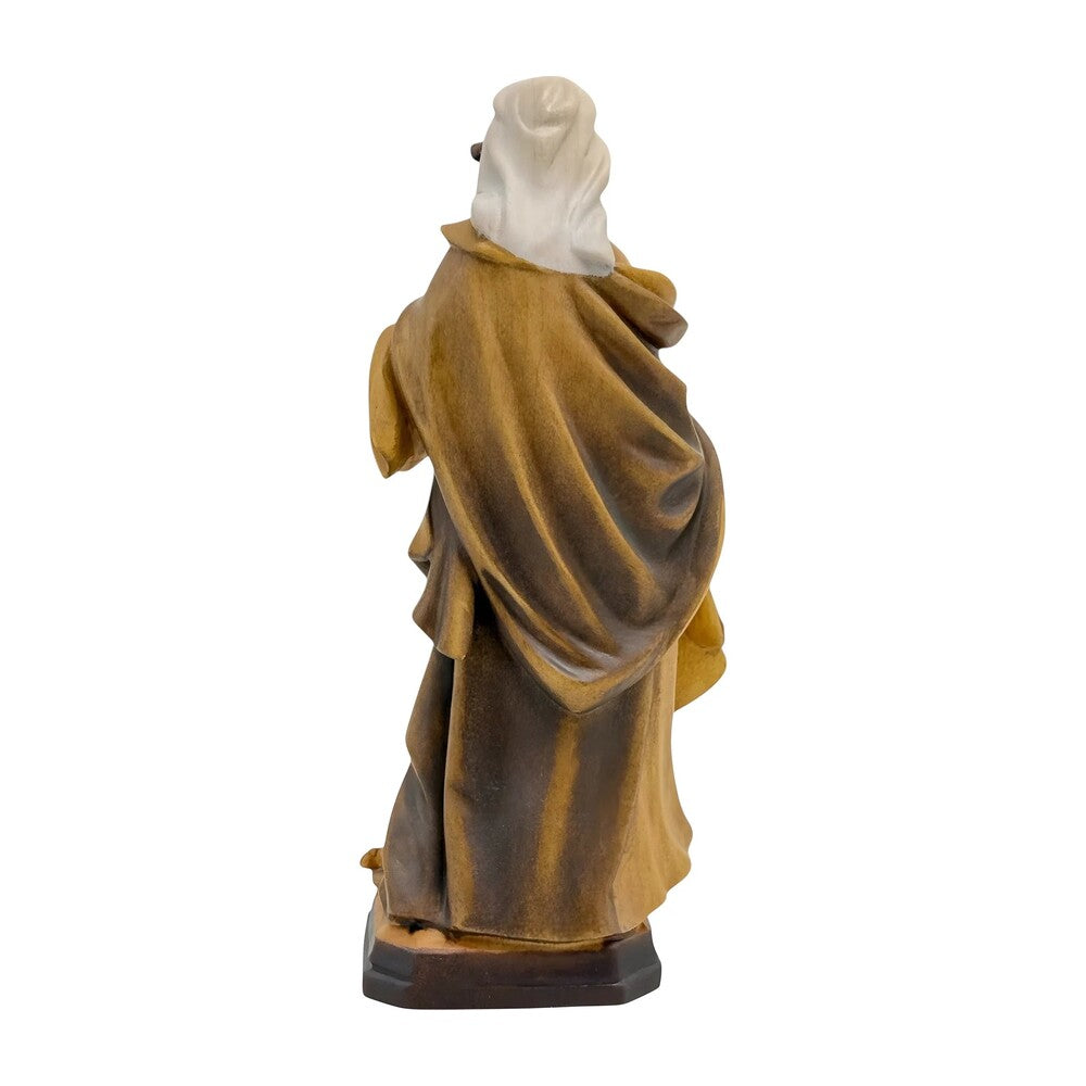 Santa Barbara with Tower: Handcrafted Wood Carving from Val Gardena
