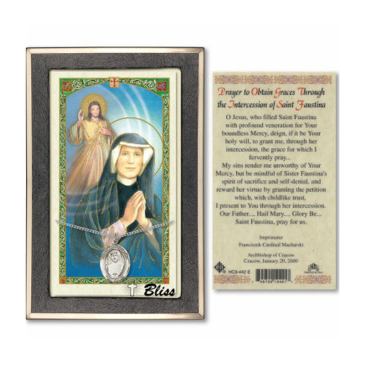 Maria Faustina Necklace And Prayer Card