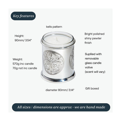 Kells Pewter Candle Votive