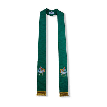 Green Overlay Stole With Lamb Of God Design