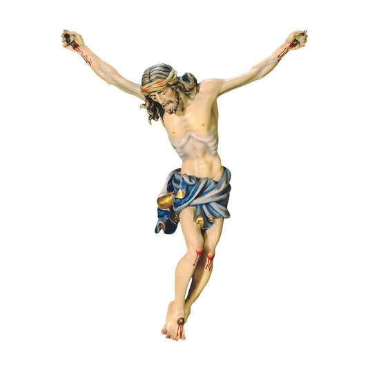Hand Carved Baroque Corpus of Christ in Val Gardena Wood