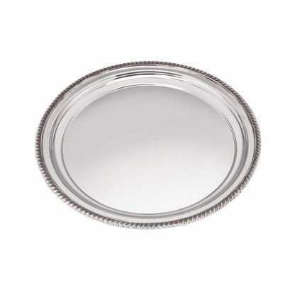 Large Gadroon Rim Pewter Tray