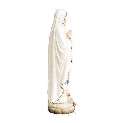 Hand-carved Lourdes Madonna statue in maple and linden wood