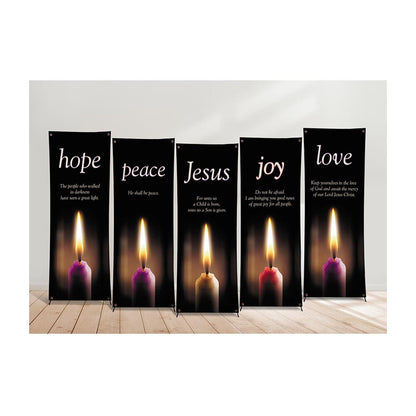 Advent Candle X-Stand Banner Set