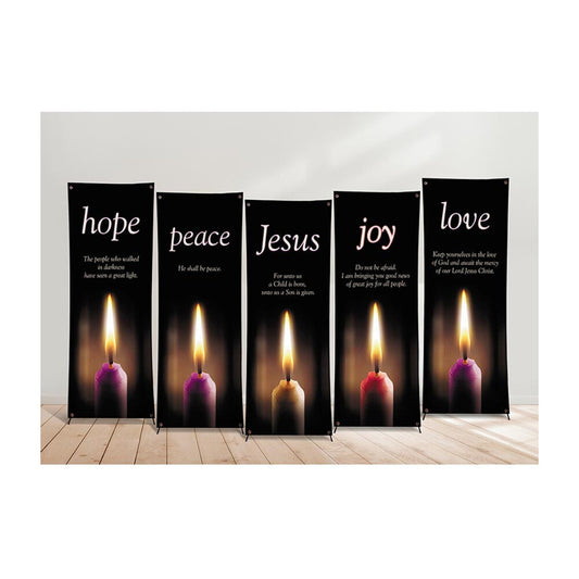Advent Candle X-Stand Banner Set