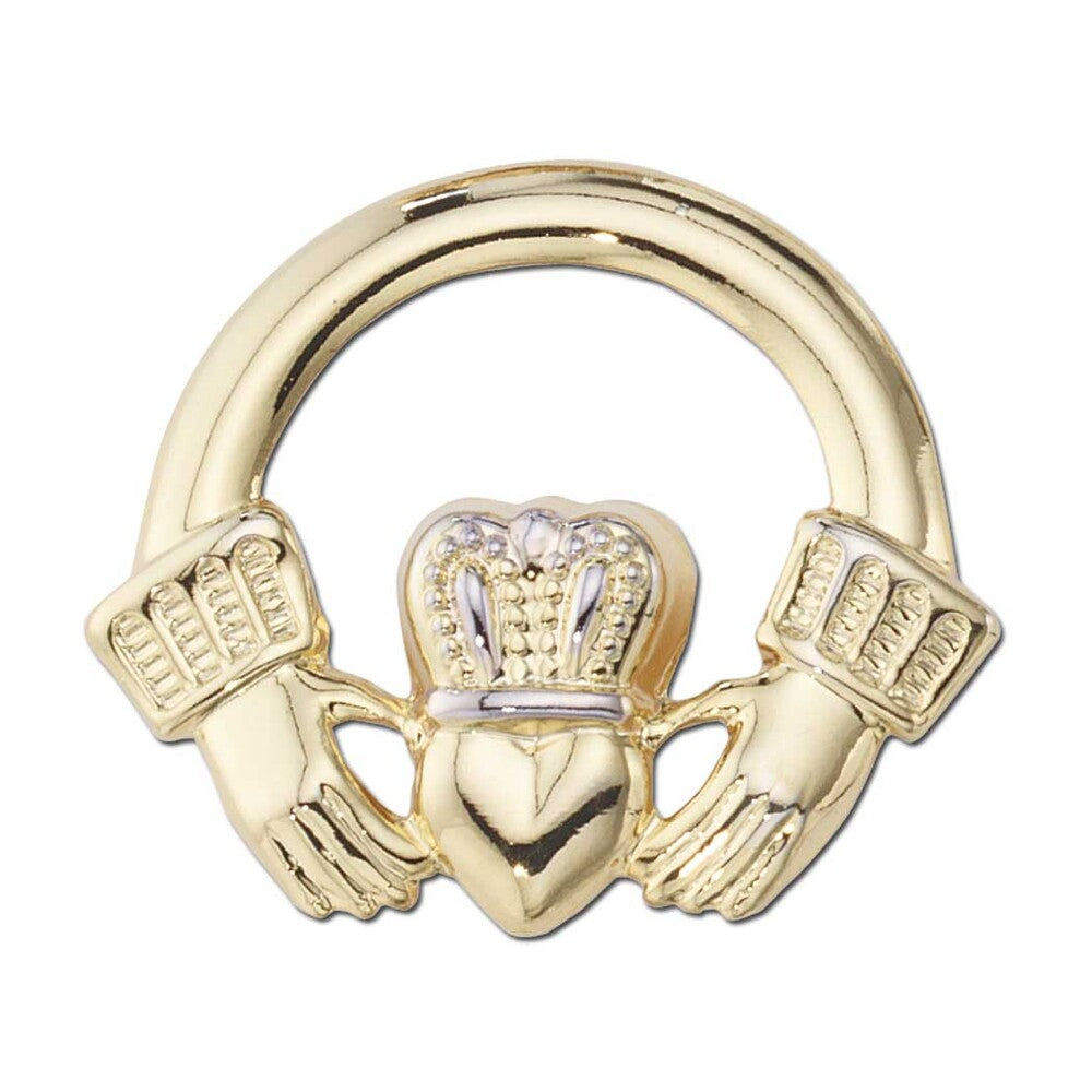 Gold Hand with Heart Lapel Pin