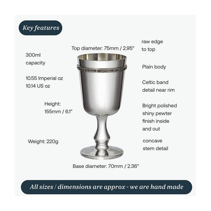 Pewter Celtic Band Chalice