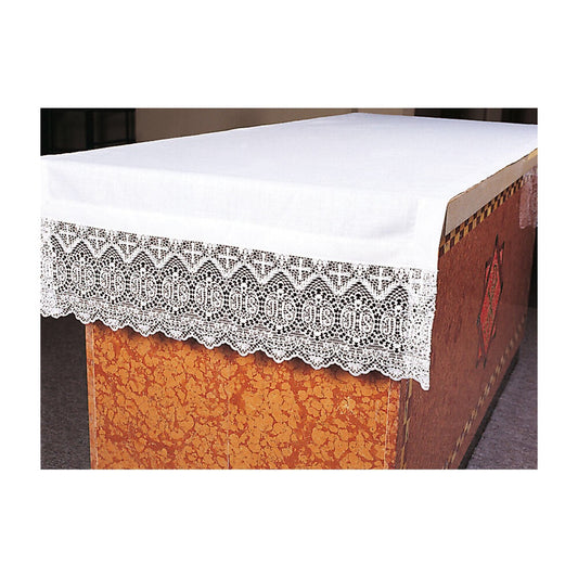 Communion Table Cover With Embroidered 9” Lace - Design 1215X