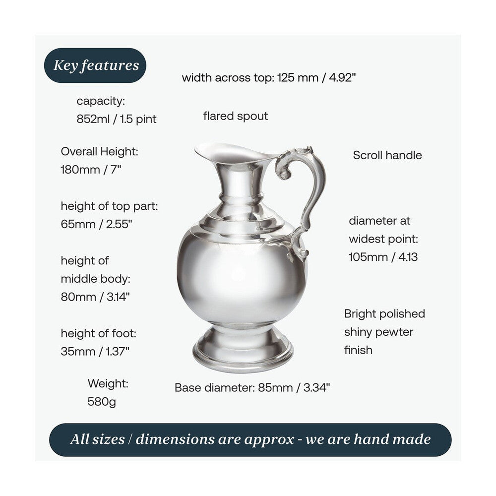 Pewter Grecian Wine Jug