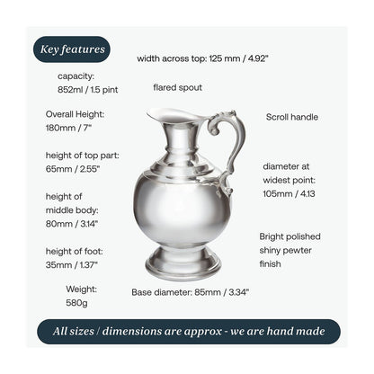 Pewter Grecian Wine Jug