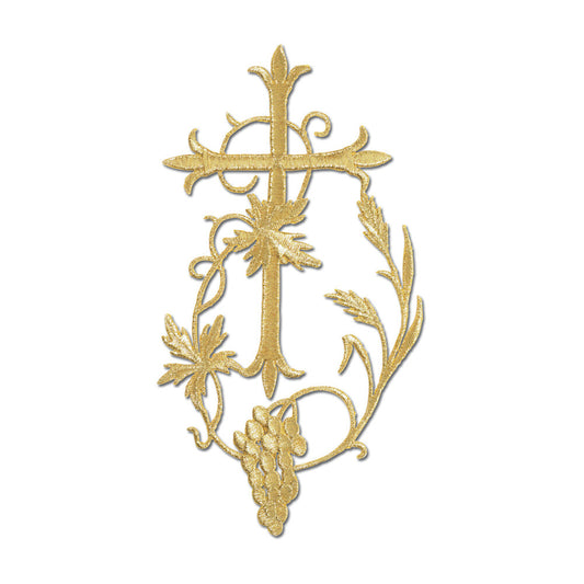 Cross with Wheat and Grape Applique