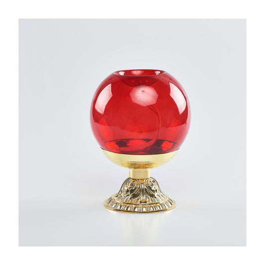 8 3/4" Gold Plated Brass Oil Sanctuary Lamp, Style 462