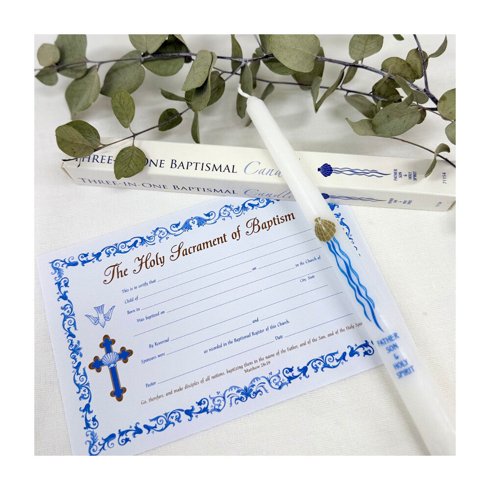 Three In One Baptism Candle