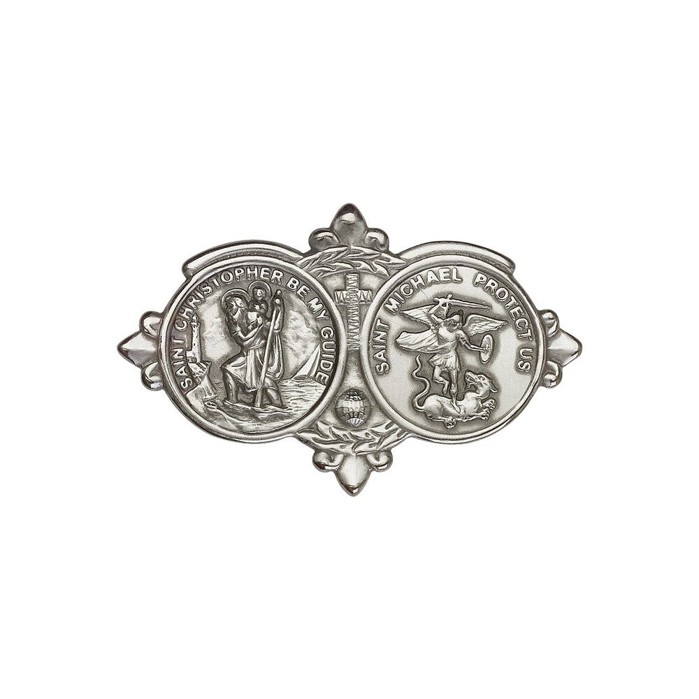 St. Christopher / St Michael Visor Clip