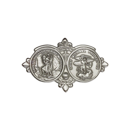 St. Christopher / St Michael Visor Clip