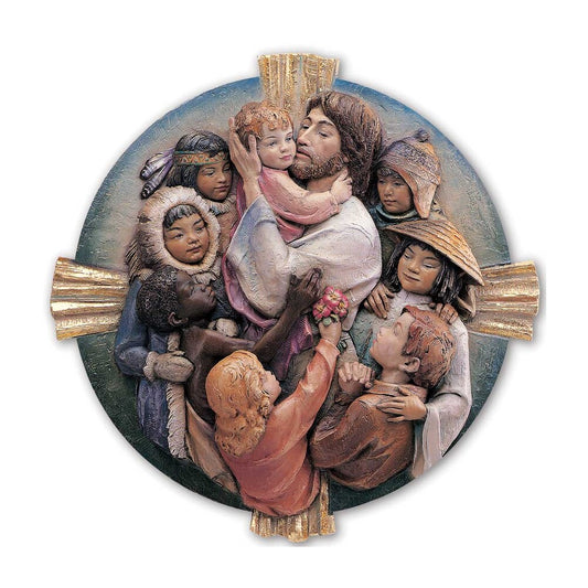 Jesus with Children of the World Medallion DS100/37
