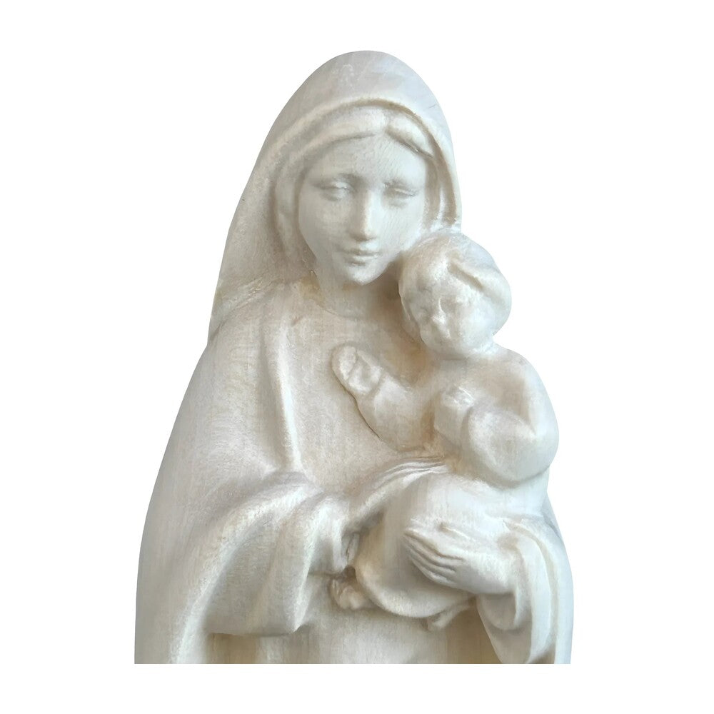 Modern Madonna and Child Sculpture in Maple and Lime wood Val Gardena