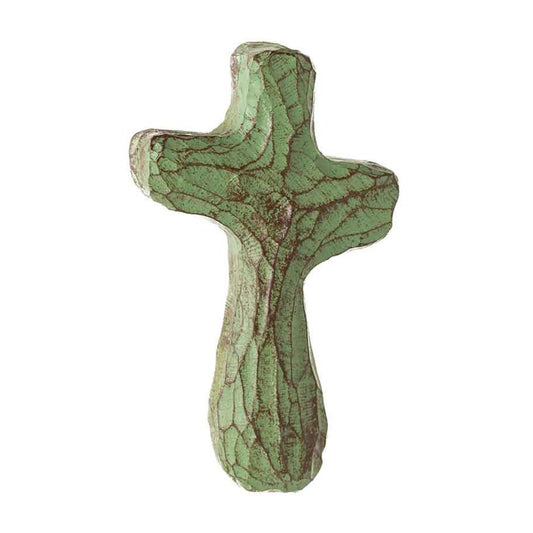 Patina Bronze Journey Holding Cross