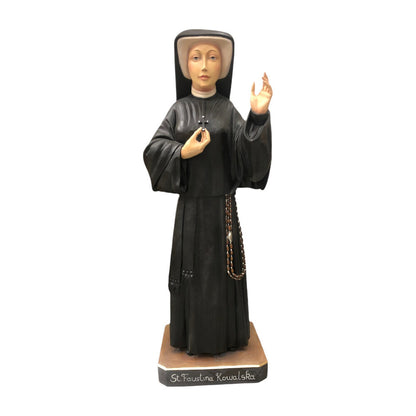 Statue Saint Faustina Kowalska: Faith and Mercy, Val Gardena Wood