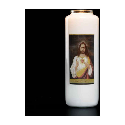 6 Day Sacred Heart Glass Devotional Light