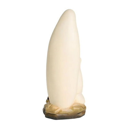 Lourdes Madonna Sculpture with Bernadette in Hand-Carved Val Gardena Wood