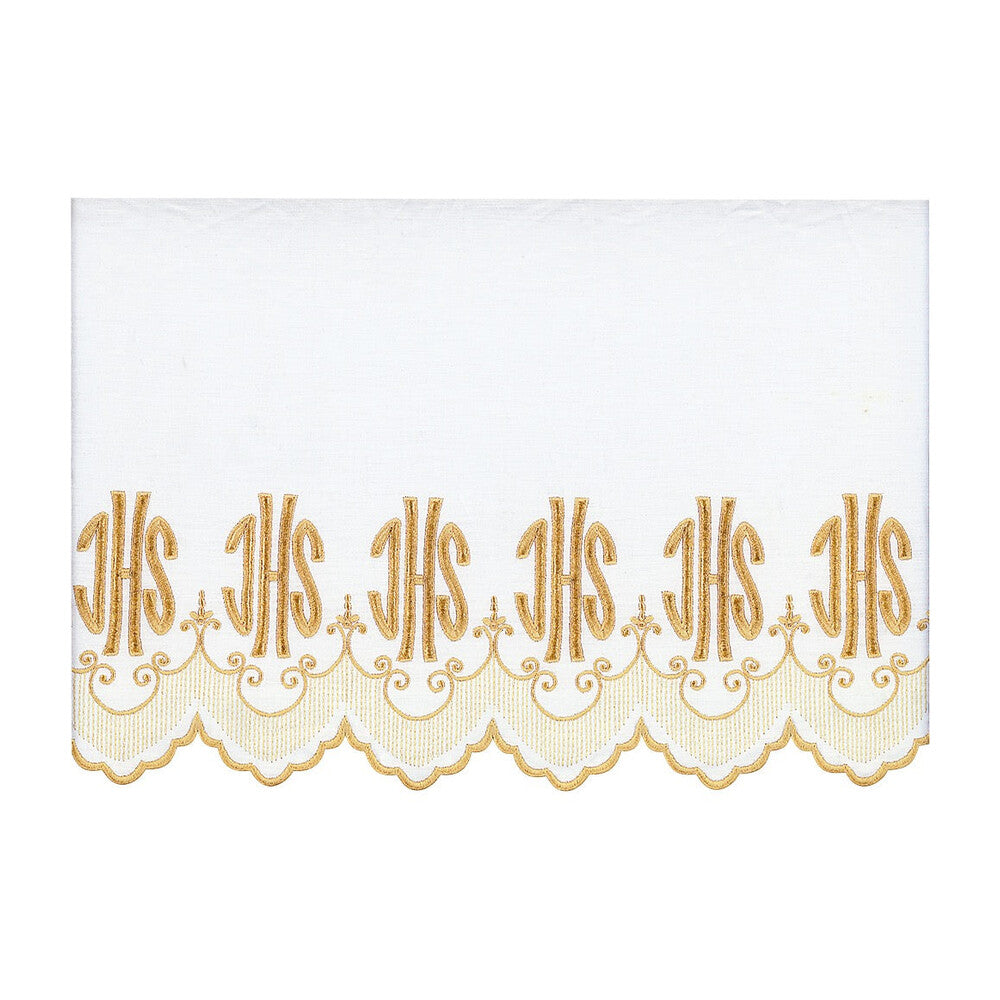Gold Or White Silk Embroidered Altar Cloth - Design BV1820
