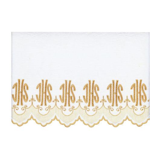 Gold Or White Silk Embroidered Altar Cloth - Design BV1820