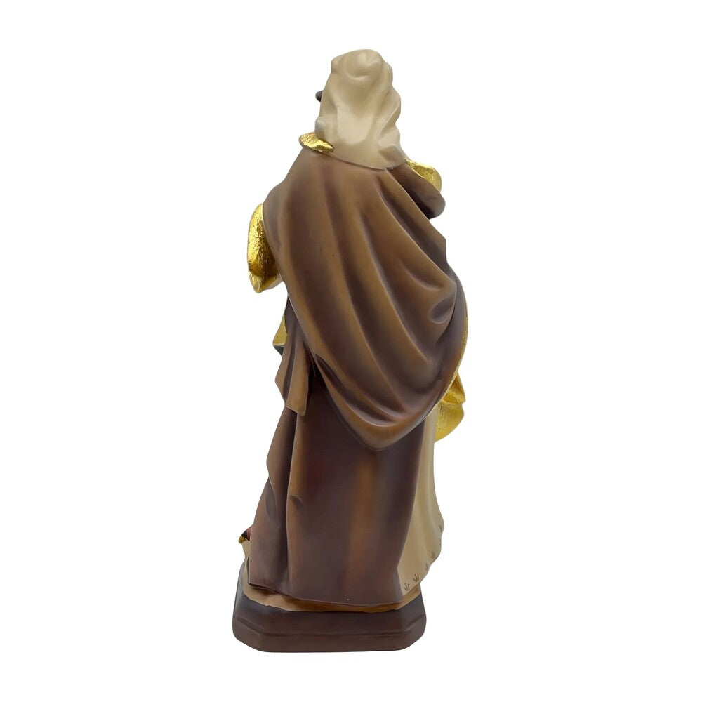 Sculpture Saint Agnes in Maple and Linden Wood, Artistic Carving Val Gardena