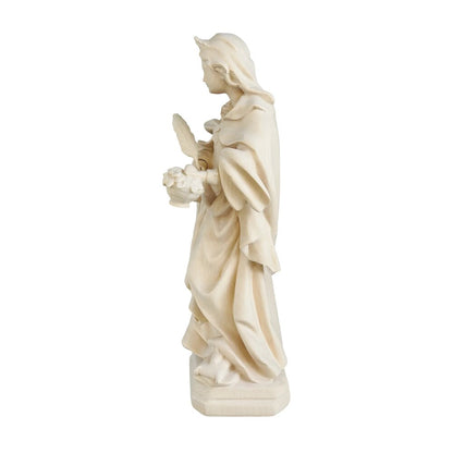 Saint Dorothy, Hand-Painted Wooden Statue, Val Gardena Craftsmanship