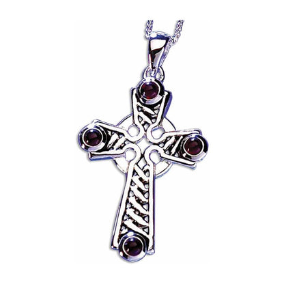 Kell's Cross with Garnet Necklace