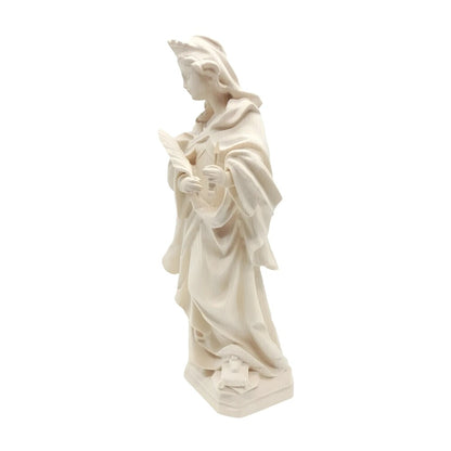 Saint Ursula Guide and Martyr, Hand-Carved Wood Statue from Val Gardena