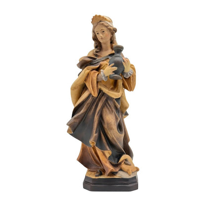 Carved Wooden Statue of Saint Mary Magdalene - Val Gardena Craftsmanship