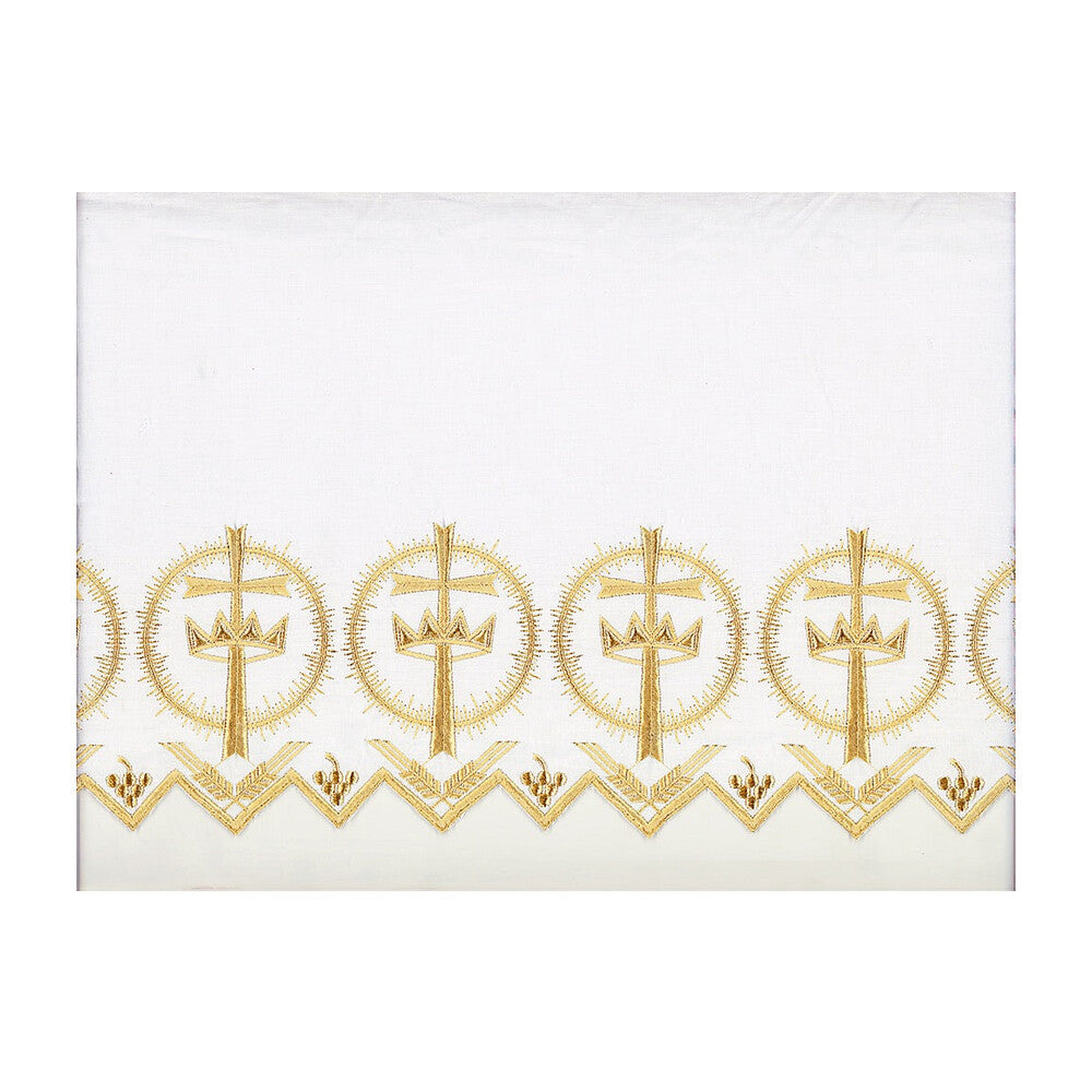 Gold Or White Silk Embroidered Altar Cloth - Design BV6003