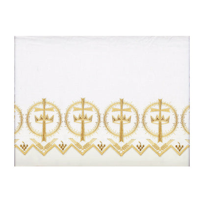 Gold Or White Silk Embroidered Altar Cloth - Design BV6003