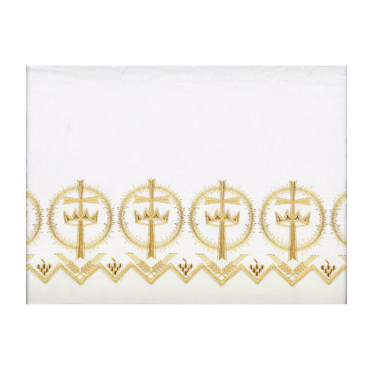 Gold Or White Silk Embroidered Altar Cloth - Design BV6003