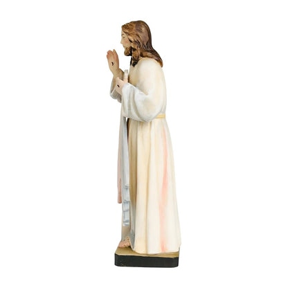 Merciful Jesus in Val Gardena Wood with Rays of Light