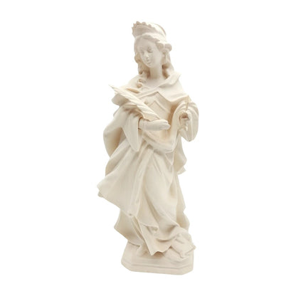 Saint Ursula Guide and Martyr, Hand-Carved Wood Statue from Val Gardena