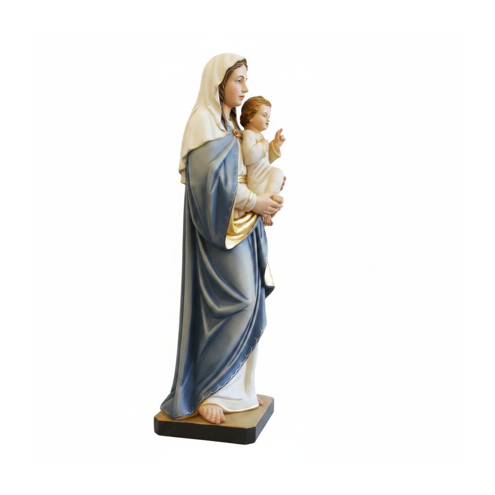 Statue Madonna with the Child Jesus in Artistic Fiber for Val Gardena