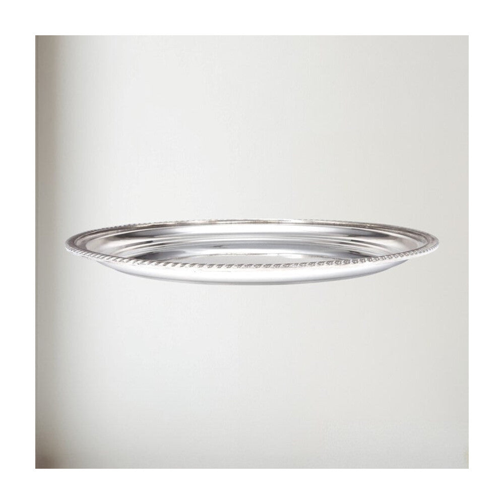 Large Gadroon Rim Pewter Tray