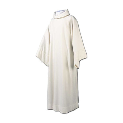 Closed Ample Cut Thomas Flax-White Alb 61" Long, Chest 45", Shoulder 20"
