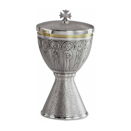 7 1/2" High Twelve Apostle Brass Ciborium