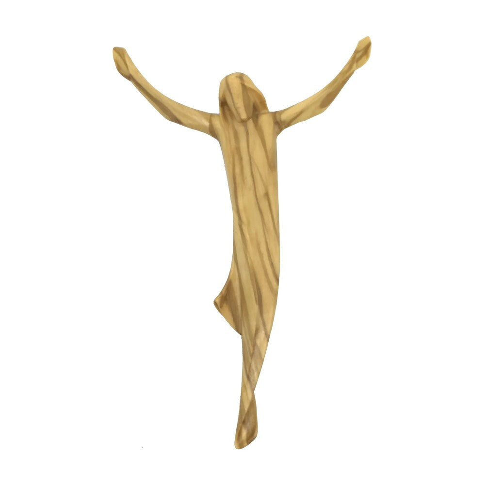 Stylized Christ "Ascension" in Hand-Carved Wood from Val Gardena