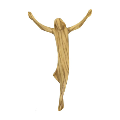 Stylized Christ "Ascension" in Hand-Carved Wood from Val Gardena